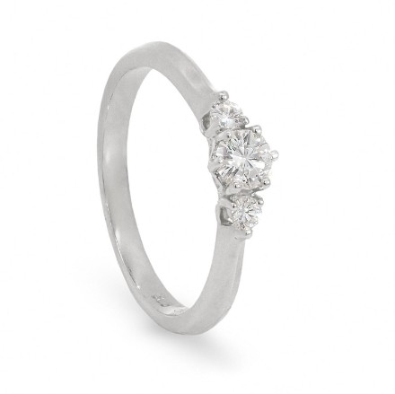 Diamantring i hvitt gull 0.27 ct. TW-Si - coc5000548 Diamantring i hvitt gull 0.27 ct. TW-Si - coc5000548