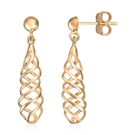 Øredobber i gult gull 14 kt, 6.6mm x 21mm - 47681 Øredobber i gult gull 14 kt, 6.6mm x 21mm - 47681