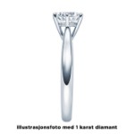 Diamantring forlovelsesring 0,70 ct i 14kt gull.  Leticia - 18007070
