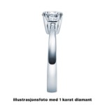 Diamantring forlovelsesring 0,50 ct i 14kt gull. Lilya -18008050