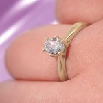 Diamantring forlovelsesring med oval diam. 0,40 ct River (E)-VS2. Leticia - 1800705000gg