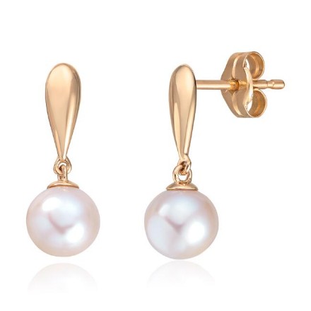 Øredobber i14K gult gull med FV Perle - 47646 Øredobber i14K gult gull med FV Perle - 47646