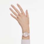 Swarovski klokke Matrix Tennis Chrono watch Swiss Made, Leather strap, Pink, Rose gold-tone finish - 5698300