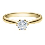 Forlovelsesring  med lab grown diamant 0,50 ct  River (E) VS i gult gull. Leticia - 18007050LG-gg