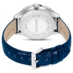 Swarovski klokke Octea Moon watch Swiss Made, Moon, Leather strap, Blue, Stainless steel - 5677494