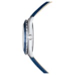 Swarovski klokke Octea Moon watch Swiss Made, Moon, Leather strap, Blue, Stainless steel - 5677494