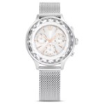 Swarovski klokke Attract Swiss Made, Full pavé, Crystal bracelet, Silver tone, Stainless steel - 5677503