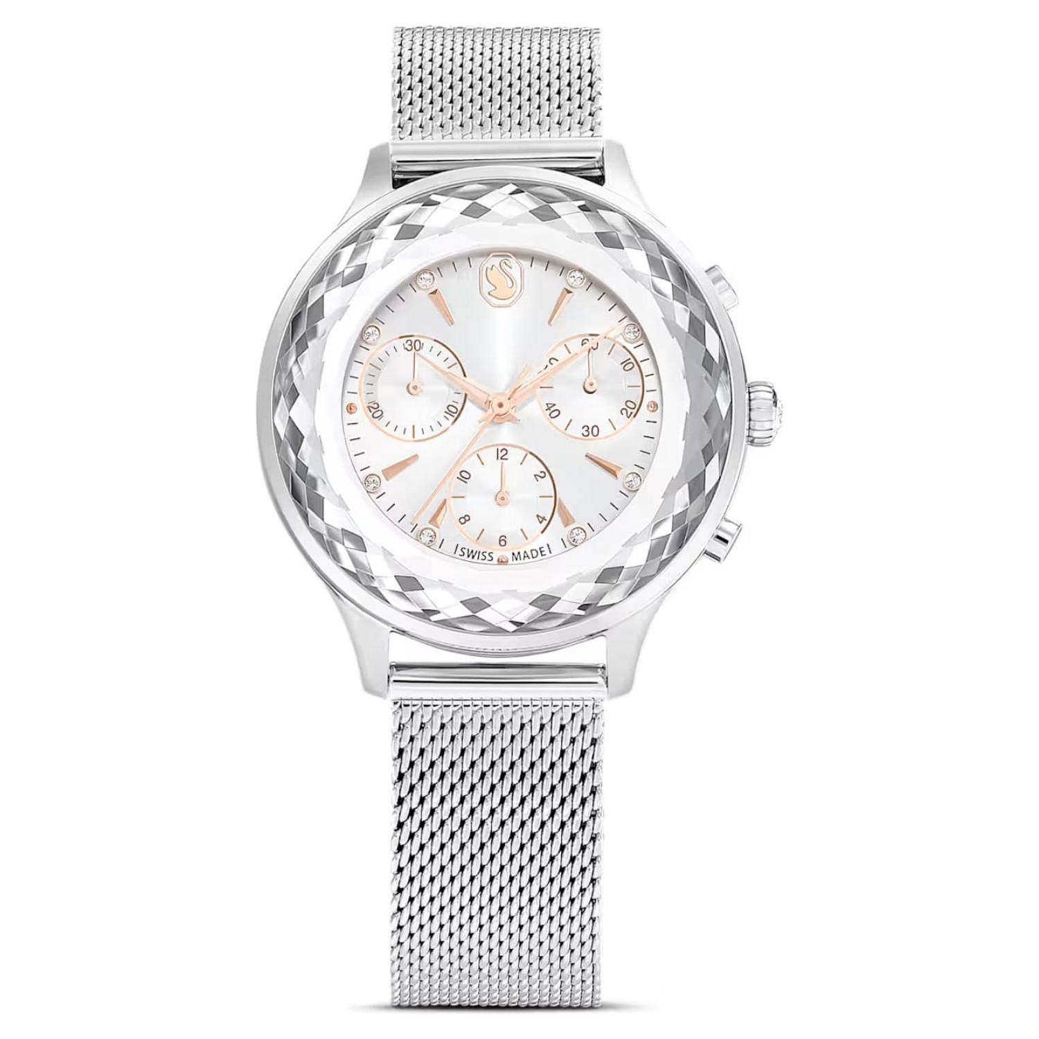Swarovski klokke Attract Swiss Made, Full pavé, Crystal bracelet, Silver tone, Stainless steel - 5677503