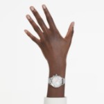 Swarovski klokke Attract Swiss Made, Full pavé, Crystal bracelet, Silver tone, Stainless steel - 5677503