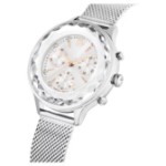 Swarovski klokke Attract Swiss Made, Full pavé, Crystal bracelet, Silver tone, Stainless steel - 5677503
