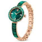 Swarovski klokke Matrix Bangle watch Swiss Made, Crystal bracelet, Green, Champagne gold-tone finish - 5690808