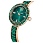 Swarovski klokke Matrix Bangle watch Swiss Made, Crystal bracelet, Green, Champagne gold-tone finish - 5690808