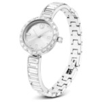 Swarovski klokke Matrix Bangle watch Swiss Made, Crystal bracelet, White, Stainless Steel - 5677487