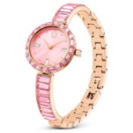 Swarovski klokke Matrix Bangle watch Swiss Made, Crystal bracelet, Pink, Rose gold-tone finish - 5679890