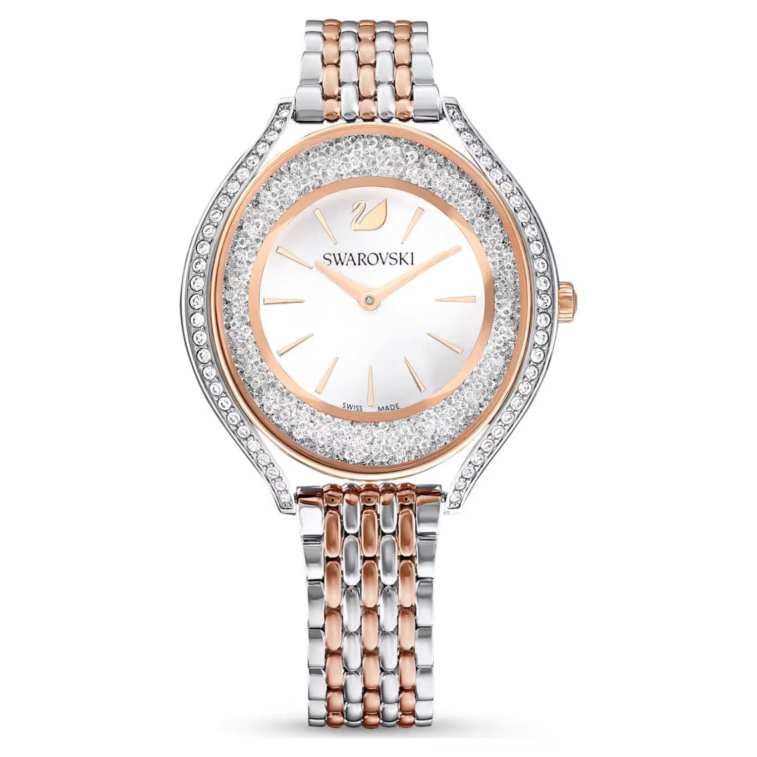 Swarovski klokke  Crystalline Aura watch Swiss Made, Metal bracelet, Rose gold tone, Mixed metal finish - 5644075