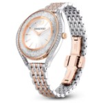 Swarovski klokke  Crystalline Aura watch Swiss Made, Metal bracelet, Rose gold tone, Mixed metal finish - 5644075