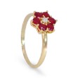 Diamantring med rubin og diamanter 0,03 ct W-Si - bur615219g