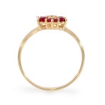 Diamantring med rubin og diamanter 0,03 ct W-Si - bur615219g