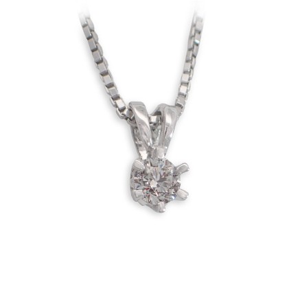 Diamantsmykke i hvitt gull med 0,25 ct TW-Si - 13990025 Diamantsmykke i hvitt gull med 0,25 ct TW-Si - 13990025