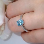 Gullring i 14 kt med topas - bur585789