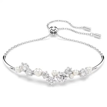 Swarovski armbånd Constella bangle Crystal pearl, Round cuts, White, Rhodium plated - 5705618 Swarovski armbånd Constella bangle Crystal pearl, Round cuts, White, Rhodium plated - 5705618