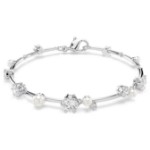 Swarovski armbånd Constella Tennis bracelet Crystal pearl, Round cuts, White, Rhodium plated - 5707511