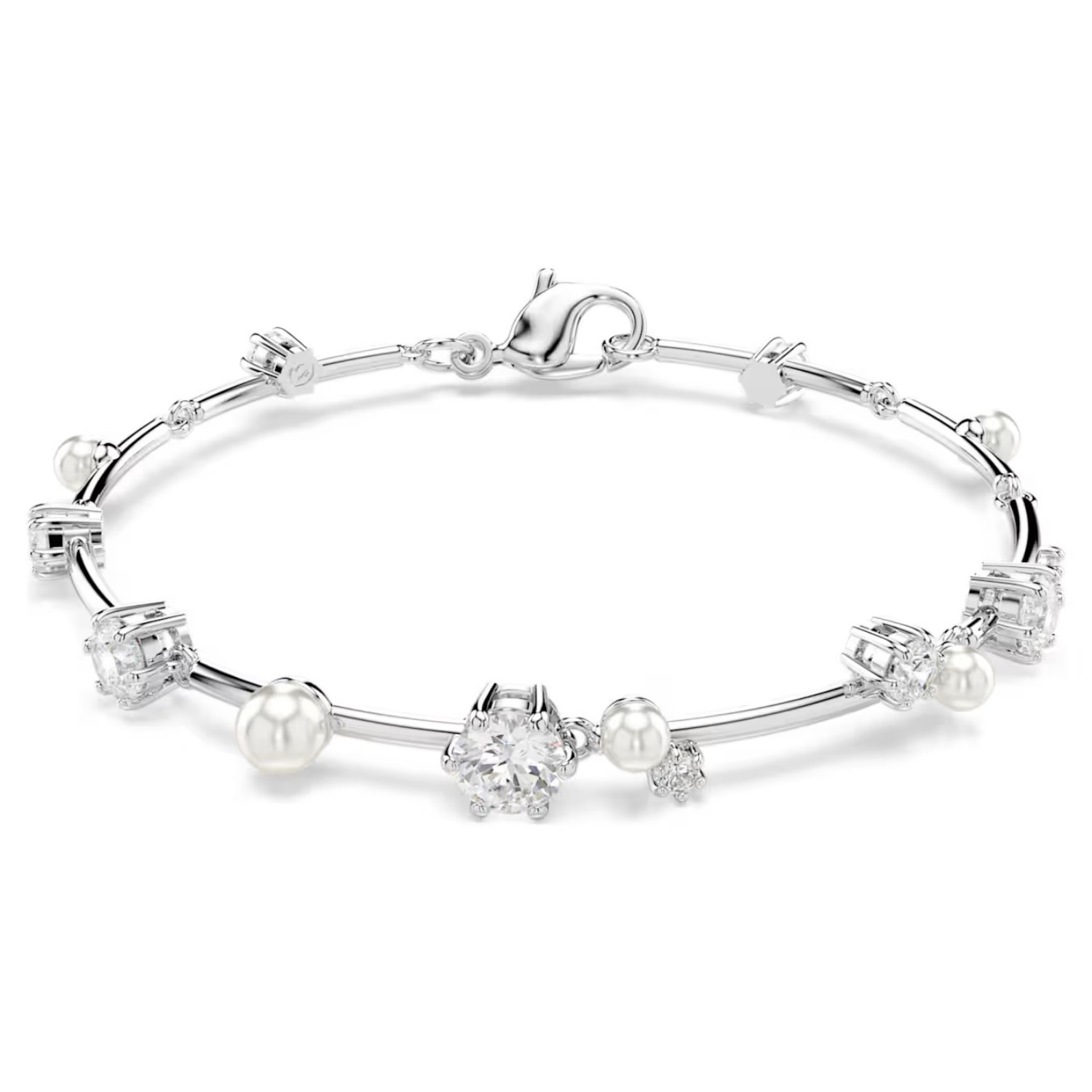 Swarovski armbånd Constella Tennis bracelet Crystal pearl, Round cuts, White, Rhodium plated - 5707511