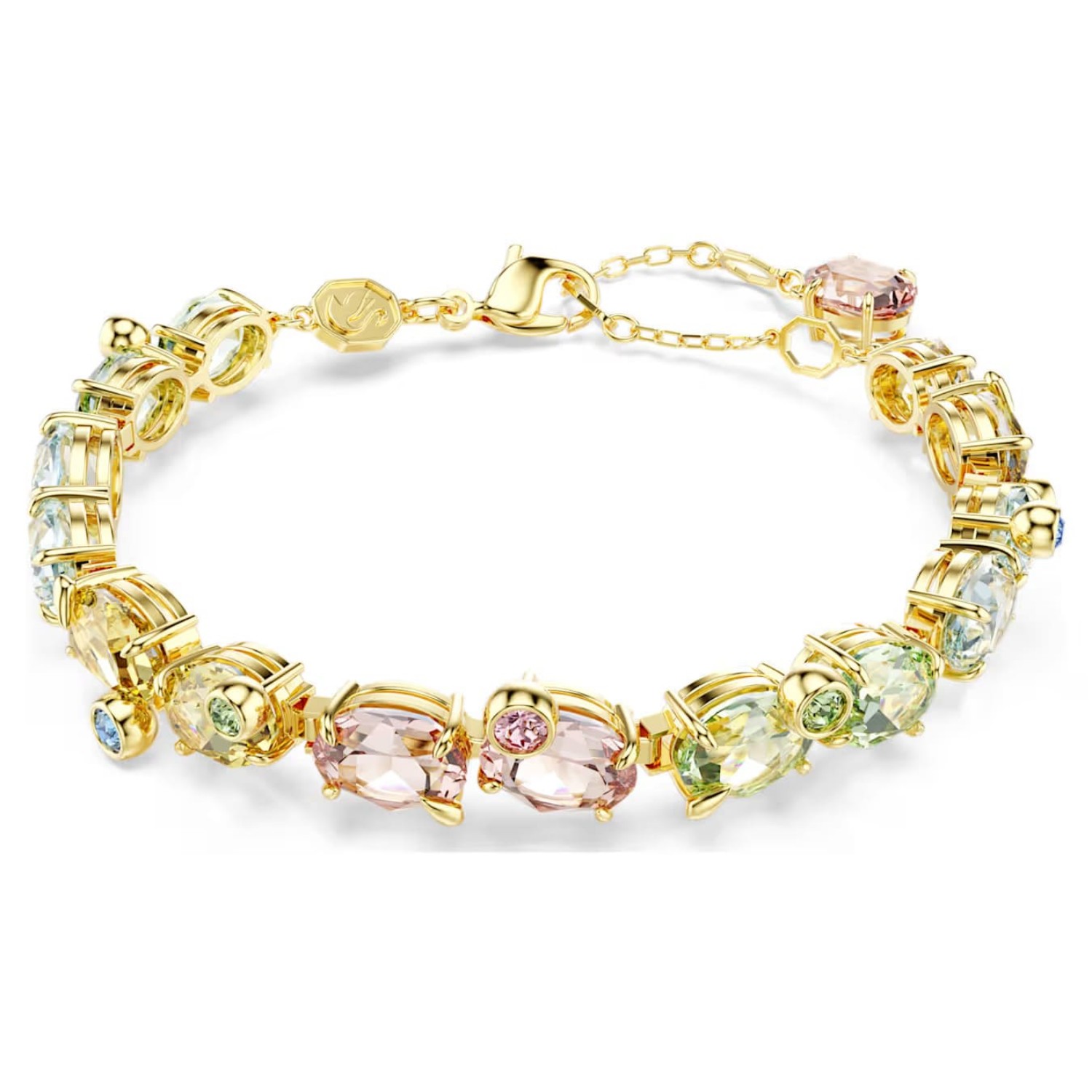 Swarovski armbånd Gema Tennis bracelet Mixed cuts, Multicolored, Gold-tone plated - 5705808