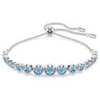 Swarovski armbånd Imber Tennis bracelet Mixed round cuts, Blue, Rhodium plated - 5719282