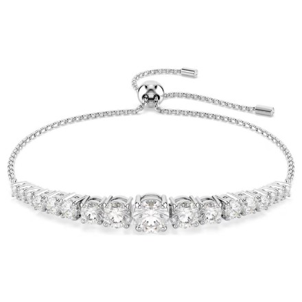 Swarovski armbånd Matrix bracelet Gradient of round cuts, White, Rhodium plated - 5690677 Swarovski armbånd Matrix bracelet Gradient of round cuts, White, Rhodium plated - 5690677
