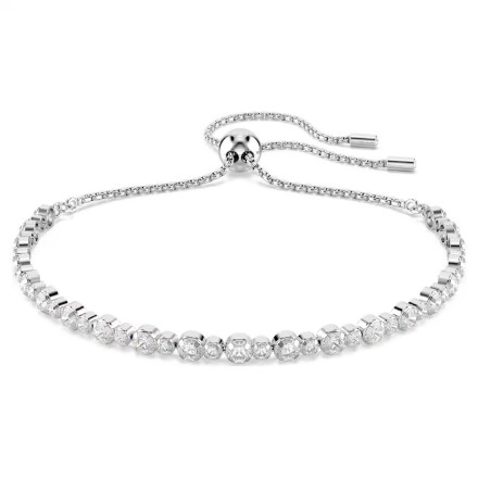 Swarovski armbånd Matrix Tennis bracelet Mixed round cuts, White, Rhodium plated - 5677813 Swarovski armbånd Matrix Tennis bracelet Mixed round cuts, White, Rhodium plated - 5677813