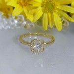 Diamantring med 0.39 ct, gult gull 18 kt - 159130gg