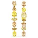 Swarovski øredobber Gema drop earrings Asymmetrical design, Mixed cuts, Long, Yellow, Gold-tone plated - 5718073