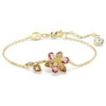 Swarovski armbånd Idyllia bracelet Mixed cuts, Flower, Multicolored, Gold-tone plated - 5732423