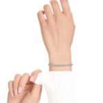 Swarovski armbånd Imber Emily Tennis bracelet Round cut, Black, Rhodium plated - 5734238