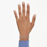 Swarovski armbånd Imber Emily Tennis bracelet Round cut, Blue, Rhodium plated - 5734239
