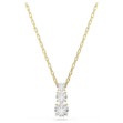 Swarovski smykke Stilla Attract pendant Round cut, White, Gold-tone plated - 5723298