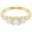 Swarovski Stilla Attract ring Round cut, White, Gold-tone plated - 5723294