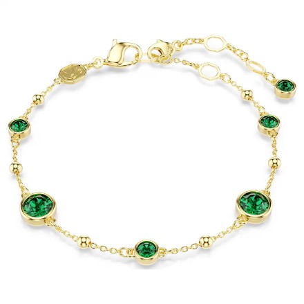 Swarovski armbånd Imber bracelet Round cut, Green, Gold-tone plated - 5730676 Swarovski armbånd Imber bracelet Round cut, Green, Gold-tone plated - 5730676