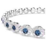Swarovski armbånd Una Angelic Tennis bracelet Round cut, Blue, Rhodium plated - 5733401