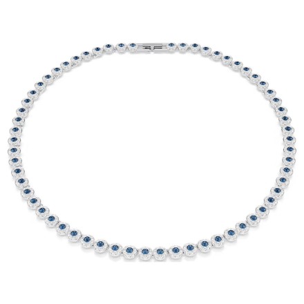 Swarovski collier Una Angelic Tennis necklace Round cut, Blue, Rhodium plated - 5733402 Swarovski collier Una Angelic Tennis necklace Round cut, Blue, Rhodium plated - 5733402