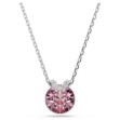 Swarovski smykke Bella V pendant Round cut, Pink, Rhodium plated - 5734230 Swarovski smykke Bella V pendant Round cut, Pink, Rhodium plated - 5734230
