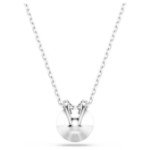Swarovski smykke Bella V pendant Round cut, Pink, Rhodium plated - 5734230