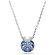 Swarovski smykke Bella V pendant Round cut, Blue, Rhodium plated - 5734232