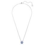 Swarovski smykke Bella V pendant Round cut, Blue, Rhodium plated - 5734232