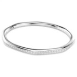 Swarovski armbånd Dextera bangle Octagon shape, Round cut, White, Rhodium plated - 5725222