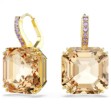Swarovski øredobber Millenia drop earrings Mixed cuts, Caramel, Gold-tone plated - 5725744