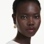 Swarovski øredobber Millenia drop earrings Mixed cuts, Caramel, Gold-tone plated - 5725744