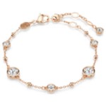 Swarovski armbånd Imber bracelet Round cut, White, Rose gold-tone plated - 5730677
