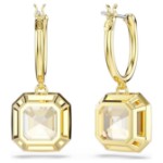 Swarovski øredobber Millenia drop earrings Square cut, Caramel, Gold-tone plated - 5731148